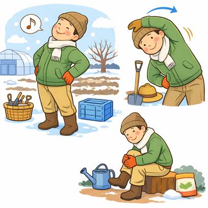 農作業での腰痛予防