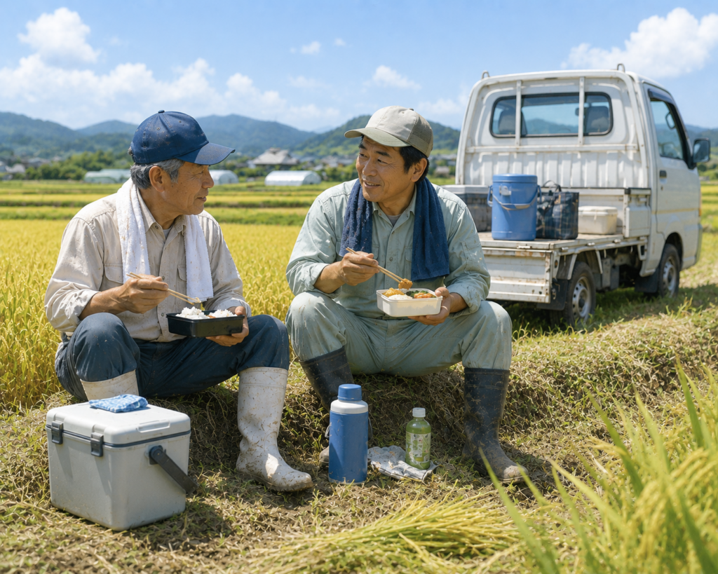 農作業 昼食